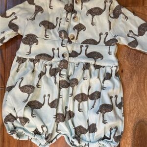 Kate Quinn Blue Romper with Animal Print
